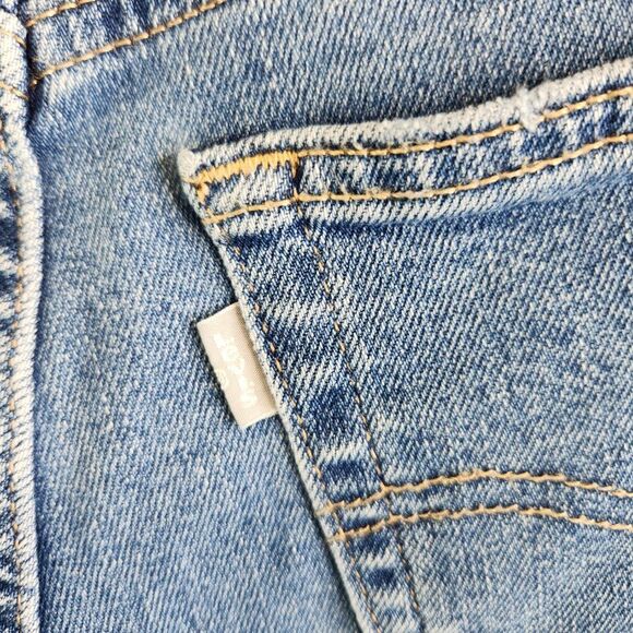 Levis Silvertab Jeans Womens 27 Blue Mom Jean Distressed Tapered High Rise VTG - Picture 6 of 16